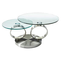 COUCHTISCH FABIA 80-135/80/43 cm rund Klar  - Klar, Basics, Glas/Metall (80-135/80/43cm) - Musterring