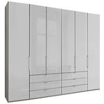 FALTTÜRENSCHRANK  in Grau, Weiß  - Chromfarben/Weiß, KONVENTIONELL, Glas/Holzwerkstoff (250/236/58cm) - Dieter Knoll