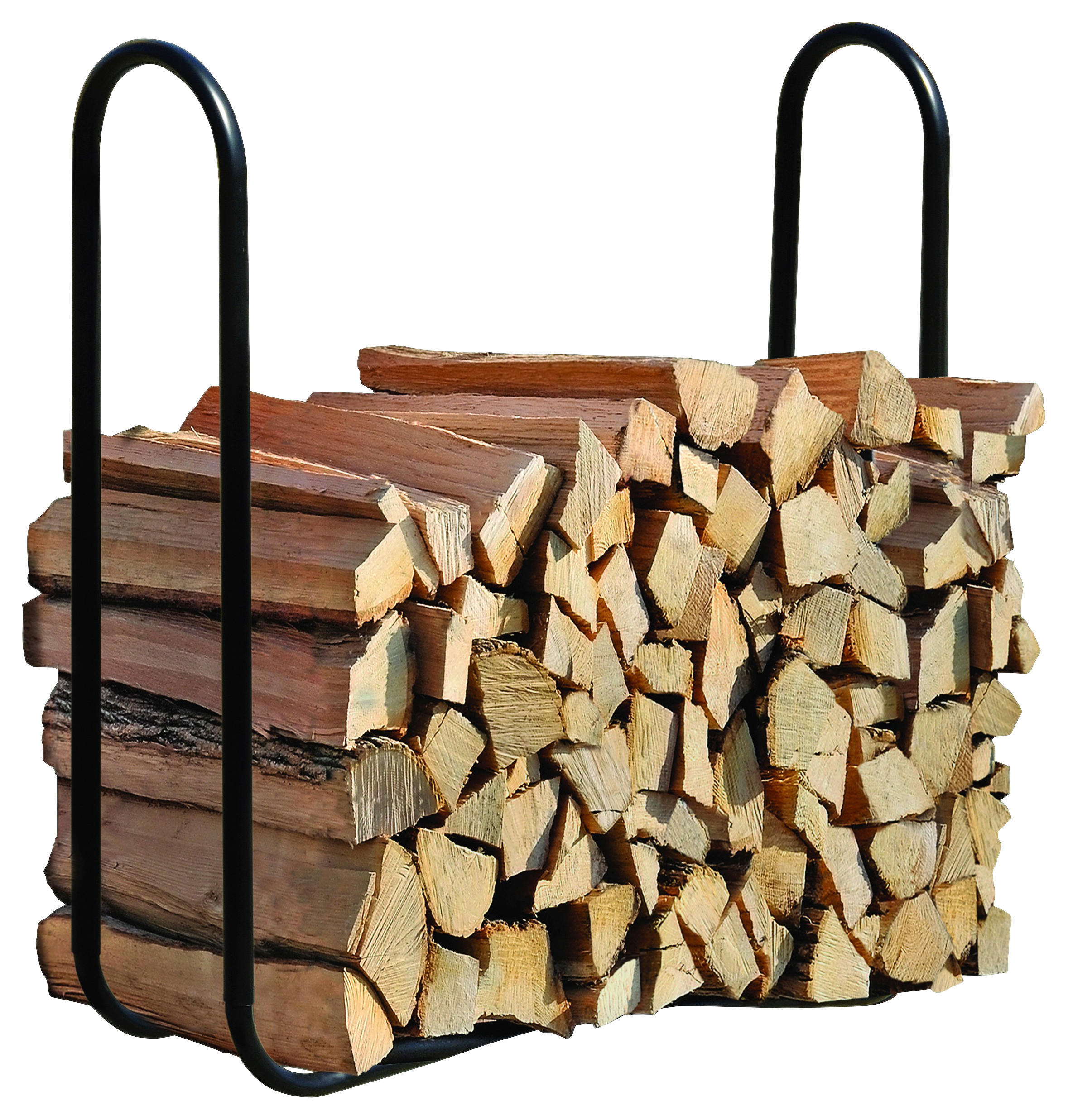 KAMINHOLZREGAL 122/103/25 cm  Metall  - Schwarz, Basics, Metall (122/103/25cm) - Ambia Garden
