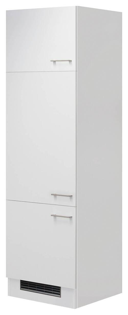 GERÄTEUMBAUSCHRANK 60/200/57 cm  in Weiß  - Alufarben/Weiß, KONVENTIONELL, Holzwerkstoff/Kunststoff (60/200/57cm) - FlexWell