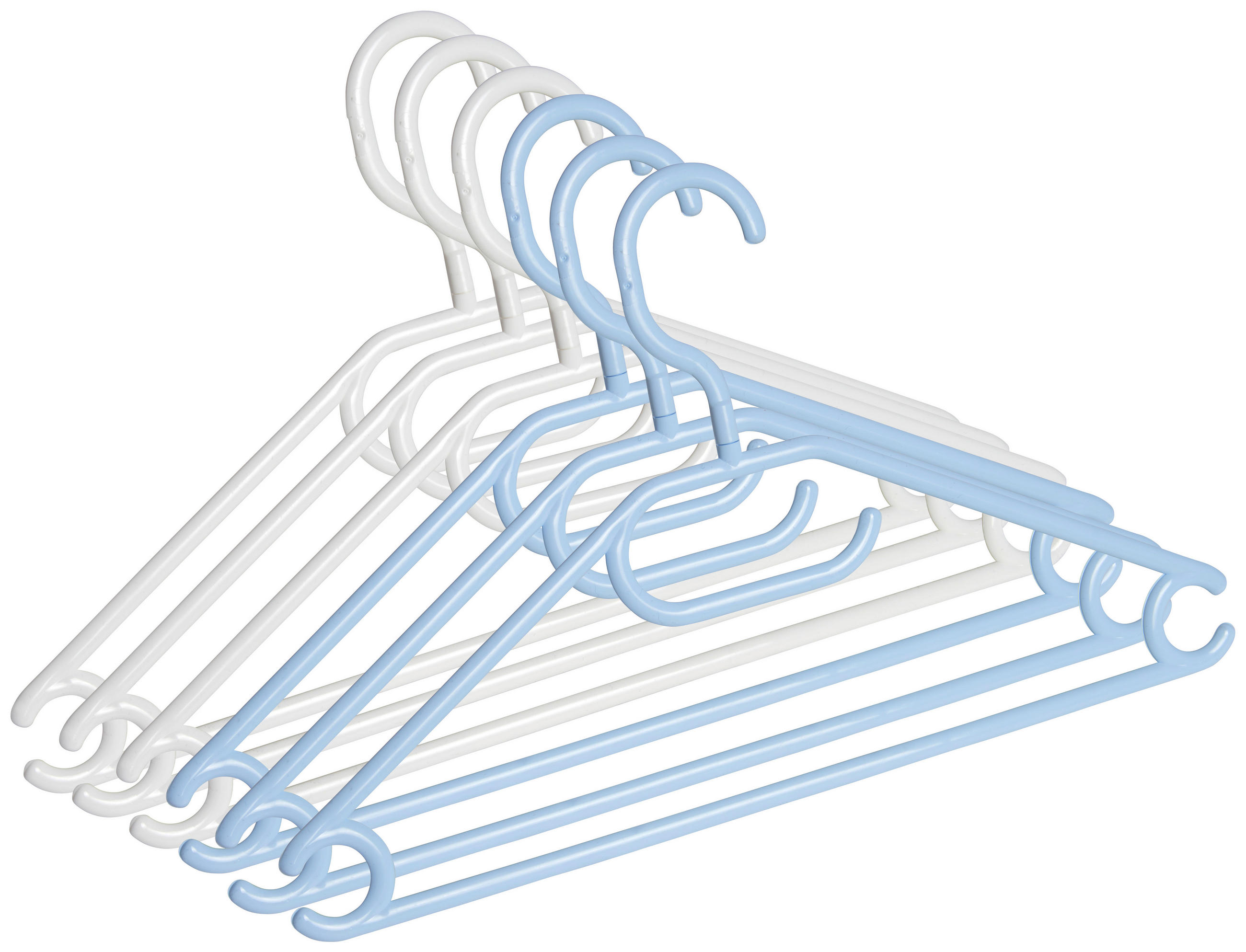 KINDERKLEIDERBÜGELSET Kunststoff  - Blau/Weiß, Basics, Kunststoff (34/20/2,5cm) - My Baby Lou