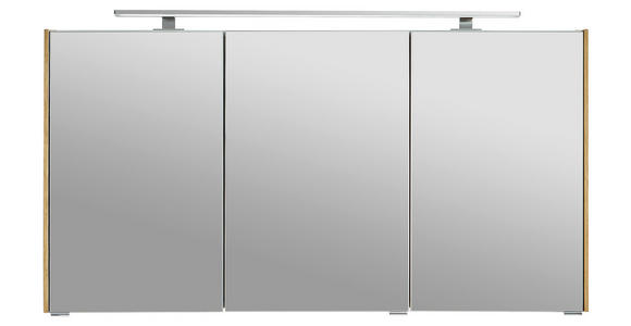 SPIEGELSCHRANK 122/64/17,2 cm - Eichefarben, KONVENTIONELL, Glas/Holzwerkstoff (122/64/17,2cm) - Novel