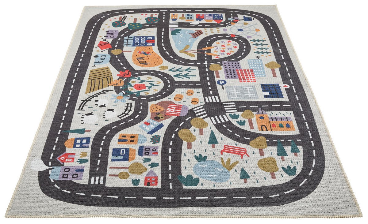 COVOR DE JOACĂ VILLAGE  - alb/multicolor, Trend, textil (120/170cm) - Ben'n'jen