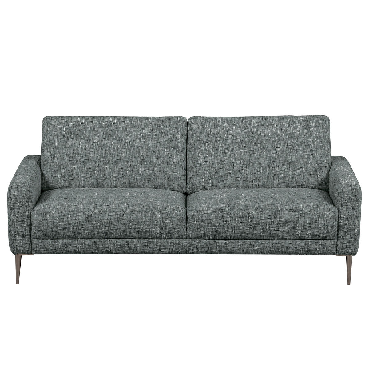 3,5-SITZER - Anthrazit/Schwarzchrom, Design, Textil/Metall (207/85/92cm) - Livetastic