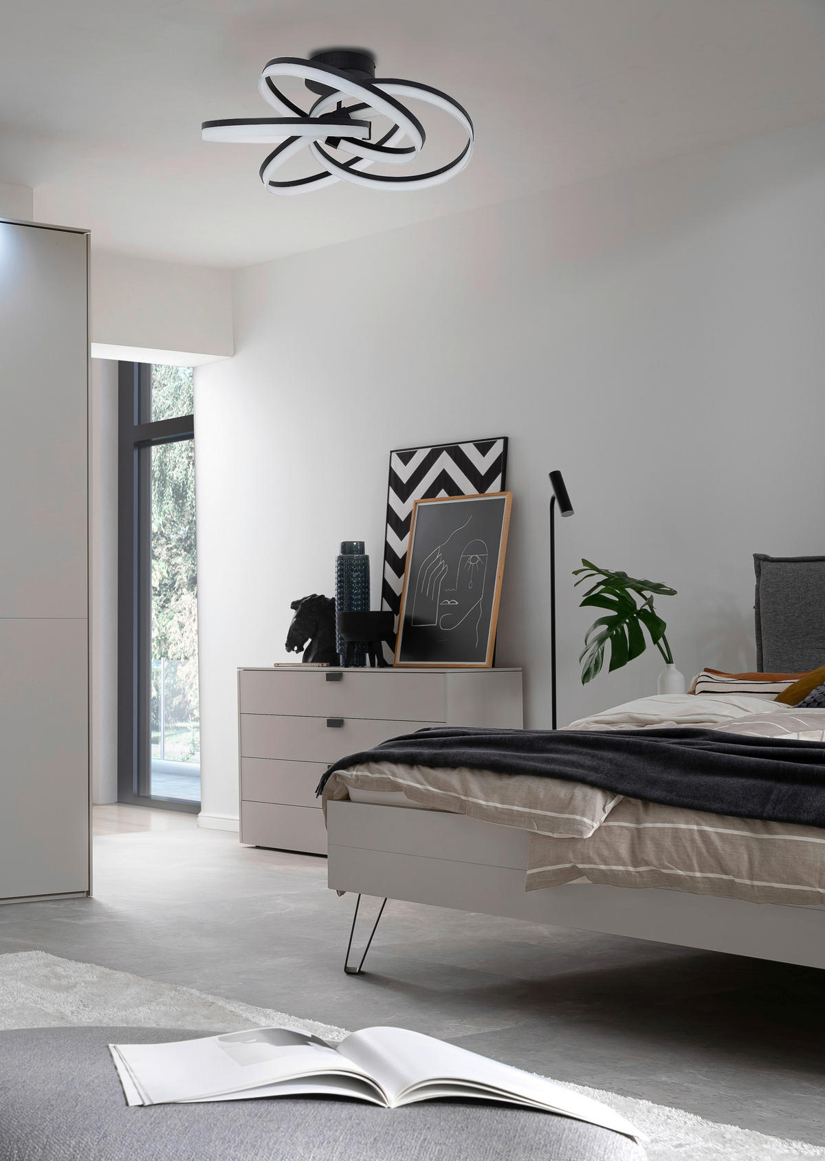 LED-DECKENLEUCHTE 65/27 cm   - Schwarz, Basics, Kunststoff (65/27cm) - Schöner Wohnen