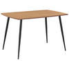 ESSTISCH rechteckig Akaziefarben  - Schwarz/Akaziefarben, MODERN, Holzwerkstoff/Metall (110/75/70cm) - MID.YOU