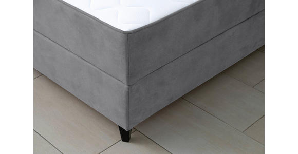 BOXBETT 120/200 cm  in Graublau  - Graublau/Schwarz, KONVENTIONELL, Kunststoff/Textil (120/200cm) - Carryhome