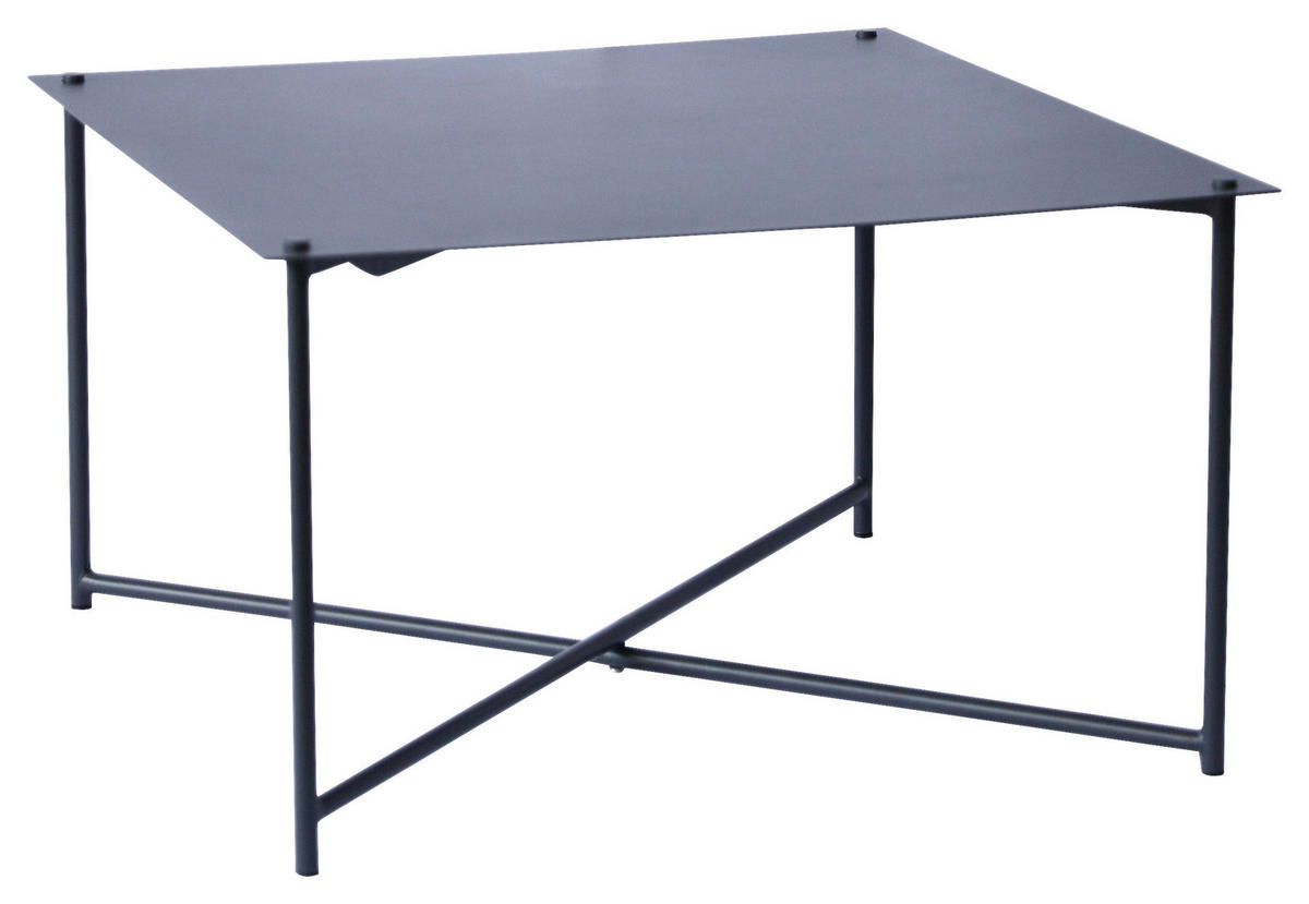 COUCHTISCH 70/70/42 cm quadratisch Anthrazit  - Anthrazit, Design, Metall (70/70/42cm) - Xora