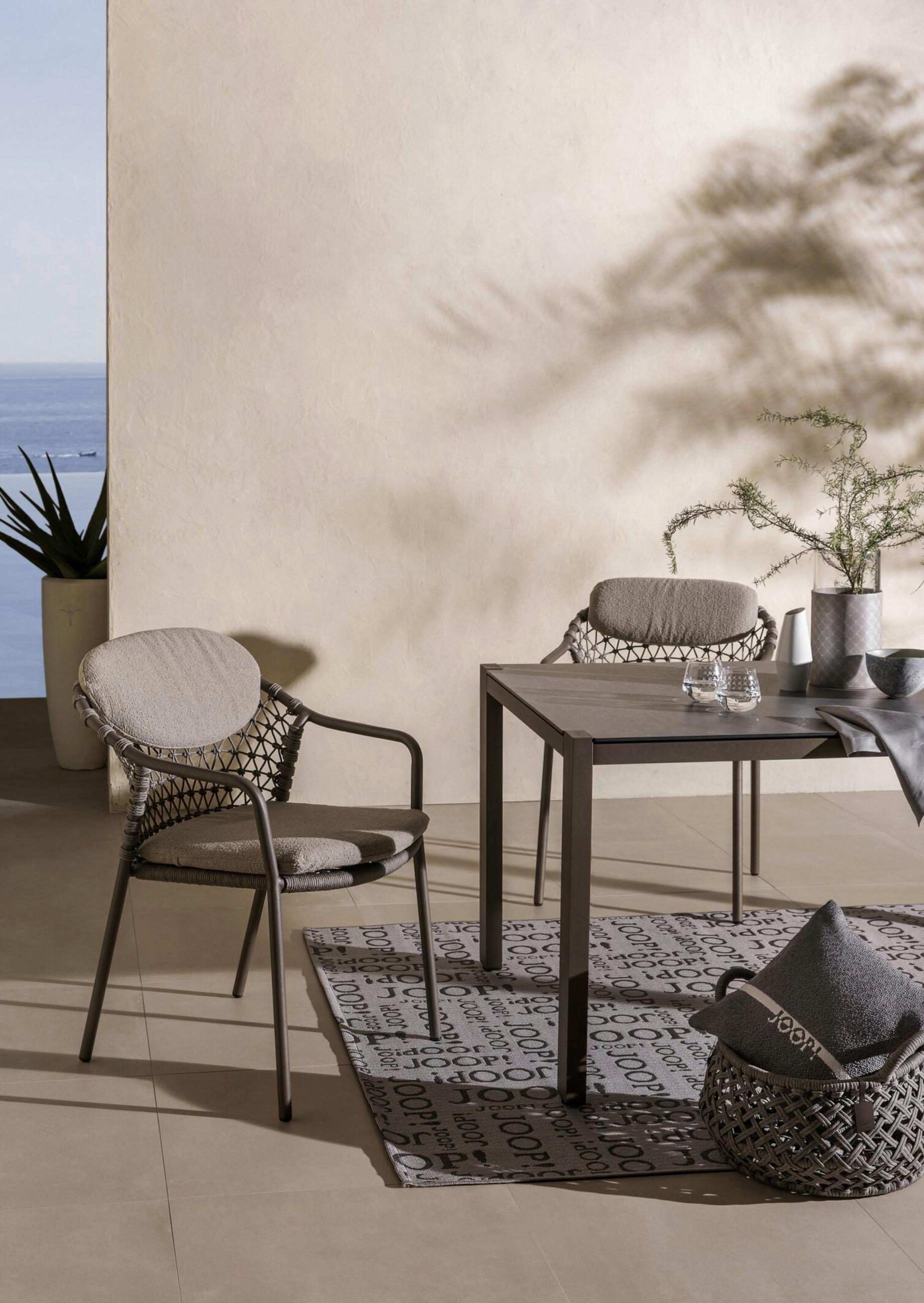 GARTENSESSEL Aluminium Schlammfarben, Taupe  - Taupe/Schlammfarben, Basics, Textil/Metall (61/82/67cm) - Joop!