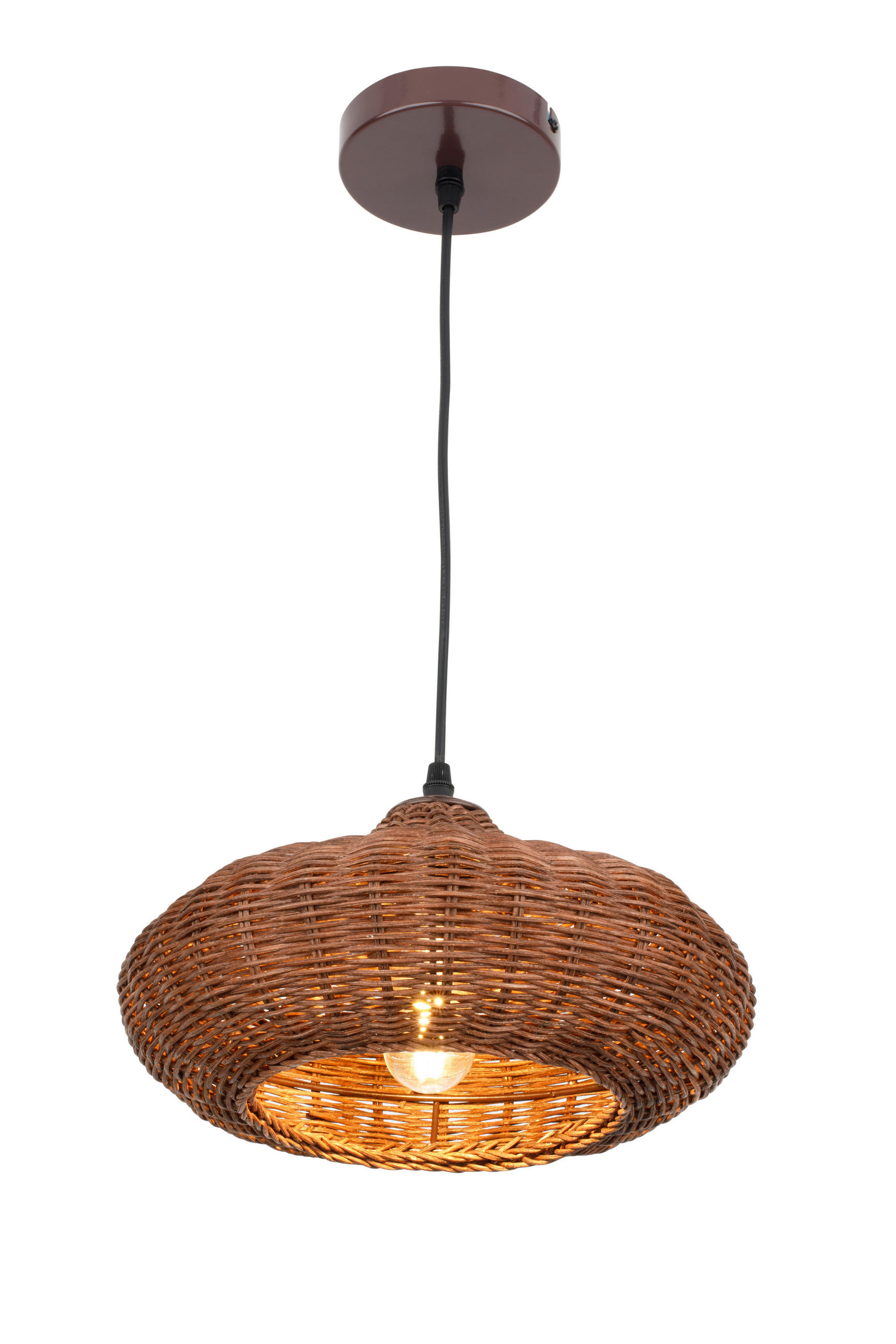 HÄNGELEUCHTE 30/150 cm    - Braun, Trend, Holz/Metall (30/150cm) - Collett's Monde