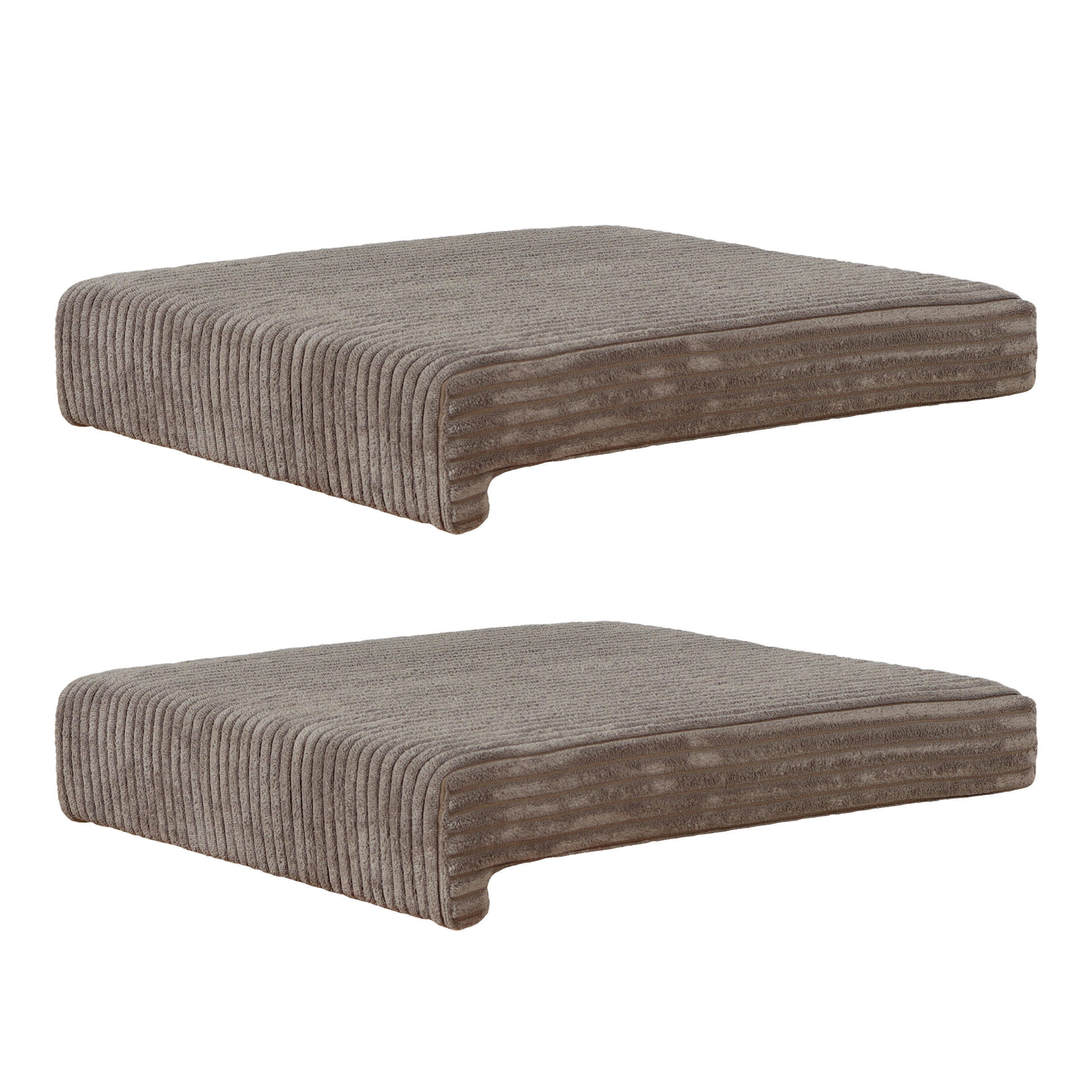 KLEMMKISSEN 2er Set 40/35/38/5/8 cm    - Taupe, Basics, Textil (40/35/38/5/8cm)
