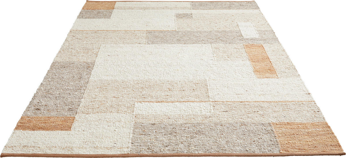 HANDWEBTEPPICH 130/190 cm Freising  - Beige/Orange, Konventionell, Textil (130/190cm) - Linea Natura