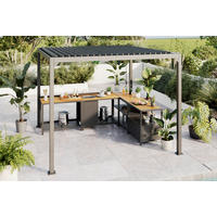 VONKAJŠIA KUCHYŇA  - prírodná farba/antracitová, Modern, kov/plast (110/90/61cm) - Ambia Garden