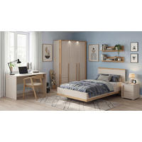 JUGENDZIMMER Champagner, Eiche Artisan  - Champagner/Eiche Artisan, Design, Holzwerkstoff (120/200cm) - Stylife