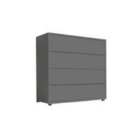 KOMODA, antracitová, 79/73/33 cm - černá/antracitová, Moderní, kompozitní dřevo/plast (79/73/33cm) - MID.YOU
