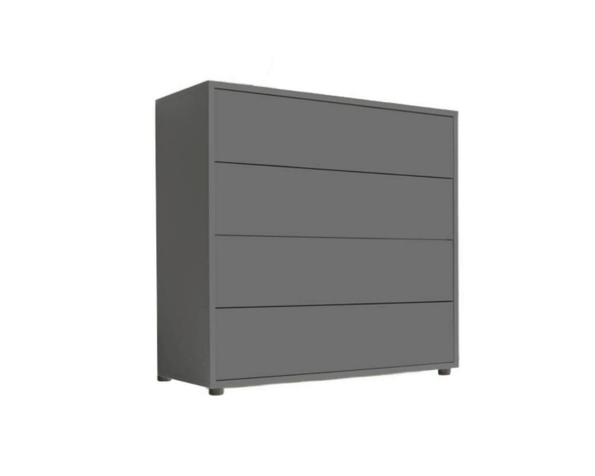 KOMODA, antracitová, 79/73/33 cm - černá/antracitová, Moderní, kompozitní dřevo/plast (79/73/33cm) - MID.YOU