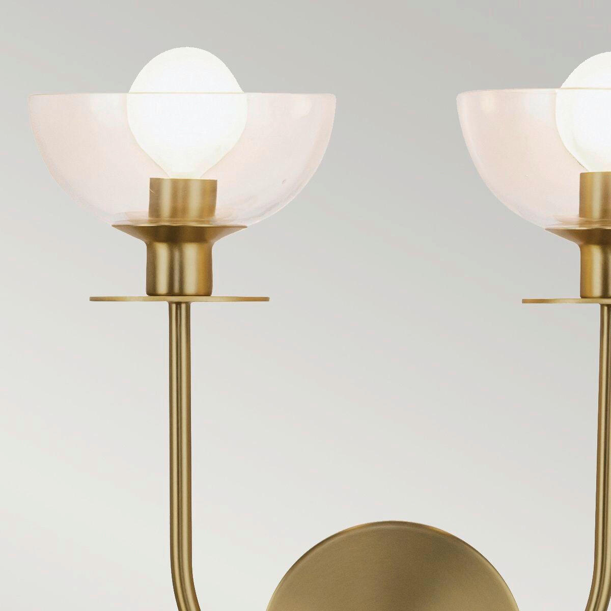 WANDLEUCHTE   - Goldfarben, KONVENTIONELL, Glas/Metall (29,2/30,5/14,6cm) - Elstead Lighting