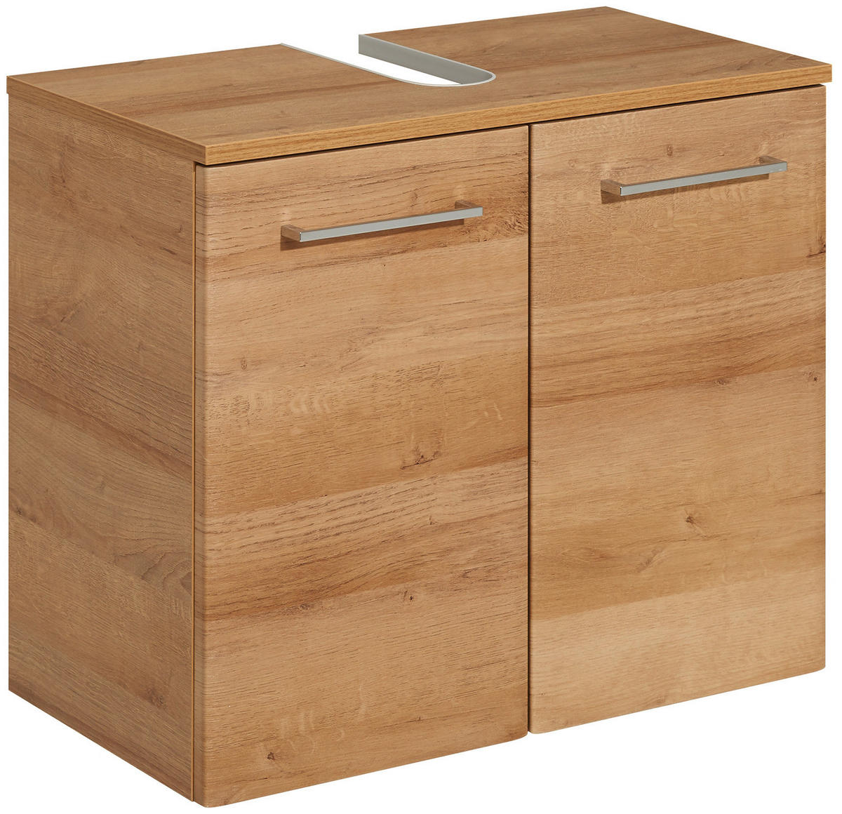 OMARICA ZA POD UMIVALNIK 60/53/33 cm  - barve kroma/barve hrasta, Konvencionalno, kovina/leseni material (60/53/33cm) - Xora