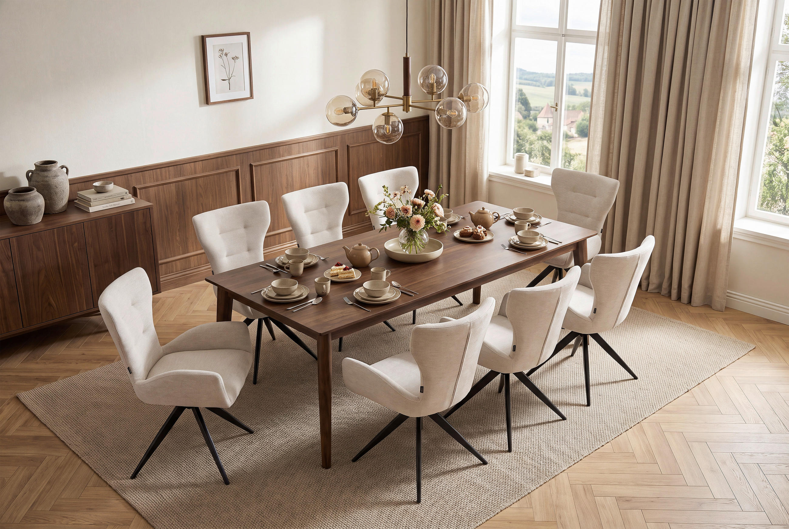 Livetastic Armlehnstuhl Schwarz, Beige 58x89x62.5 cm