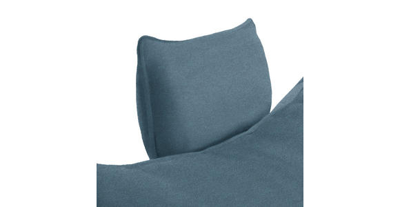 ECKSOFA in Mikrofaser Blau 292/176 cm - Blau/Schwarz, MODERN, Textil/Metall (292/176cm) - Carryhome