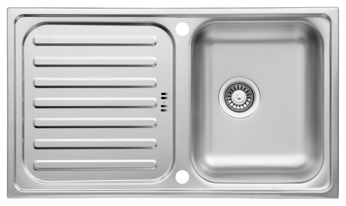 SPÜLE 17503100860500100-80  - Edelstahlfarben, Basics, Metall (86/17,5/50cm) - Respekta