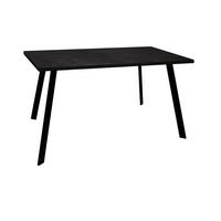 ESSTISCH 180/90/76 cm Nachbildung  Metall, Holzwerkstoff in verschiedenen Holzdekoren erhältlich rechteckig Schwarz  - Schwarz, KONVENTIONELL, Holzwerkstoff/Metall (180/90/76cm) - Hom`in
