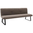 SITZBANK 221/90/70 cm Flachgewebe Olivgrün, Graubraun  - Graubraun/Schwarz, Design, Textil/Metall (221/90/70cm) - Dieter Knoll