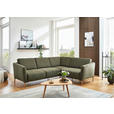 ECKSOFA Olivgrün Flachgewebe  - Eichefarben/Olivgrün, Design, Holz/Textil (238/186cm) - Valnatura
