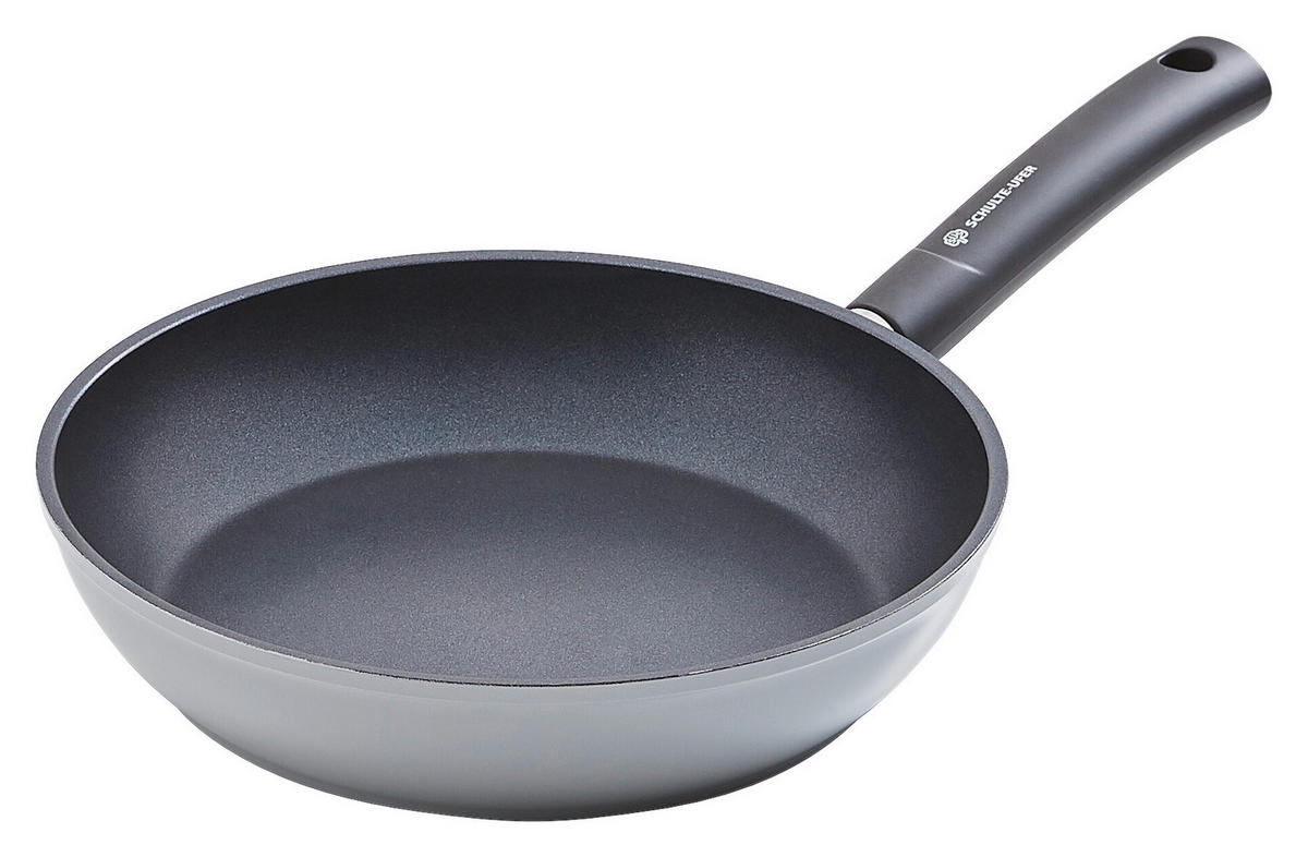 BRATPFANNE PTFE-Antihaftbeschichtung 24 cm  - Anthrazit, Basics, Metall (24cm) - Schulte Ufer