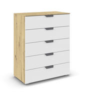 KOMMODE  in 80/100/43 cm  - Dunkelgrau/Weiß, Design, Holzwerkstoff/Metall (80/100/43cm) - Carryhome