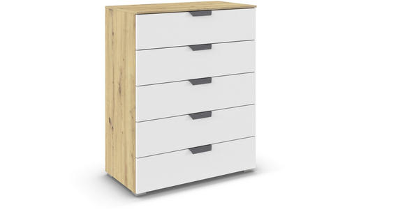 KOMMODE  in 80/100/43 cm  - Dunkelgrau/Weiß, Design, Holzwerkstoff/Metall (80/100/43cm) - Carryhome