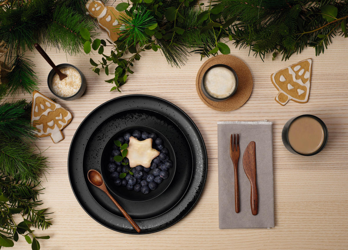 GOURMETTELLER coppa kuro 22 cm  - Schwarz, Basics, Keramik (22cm) - ASA