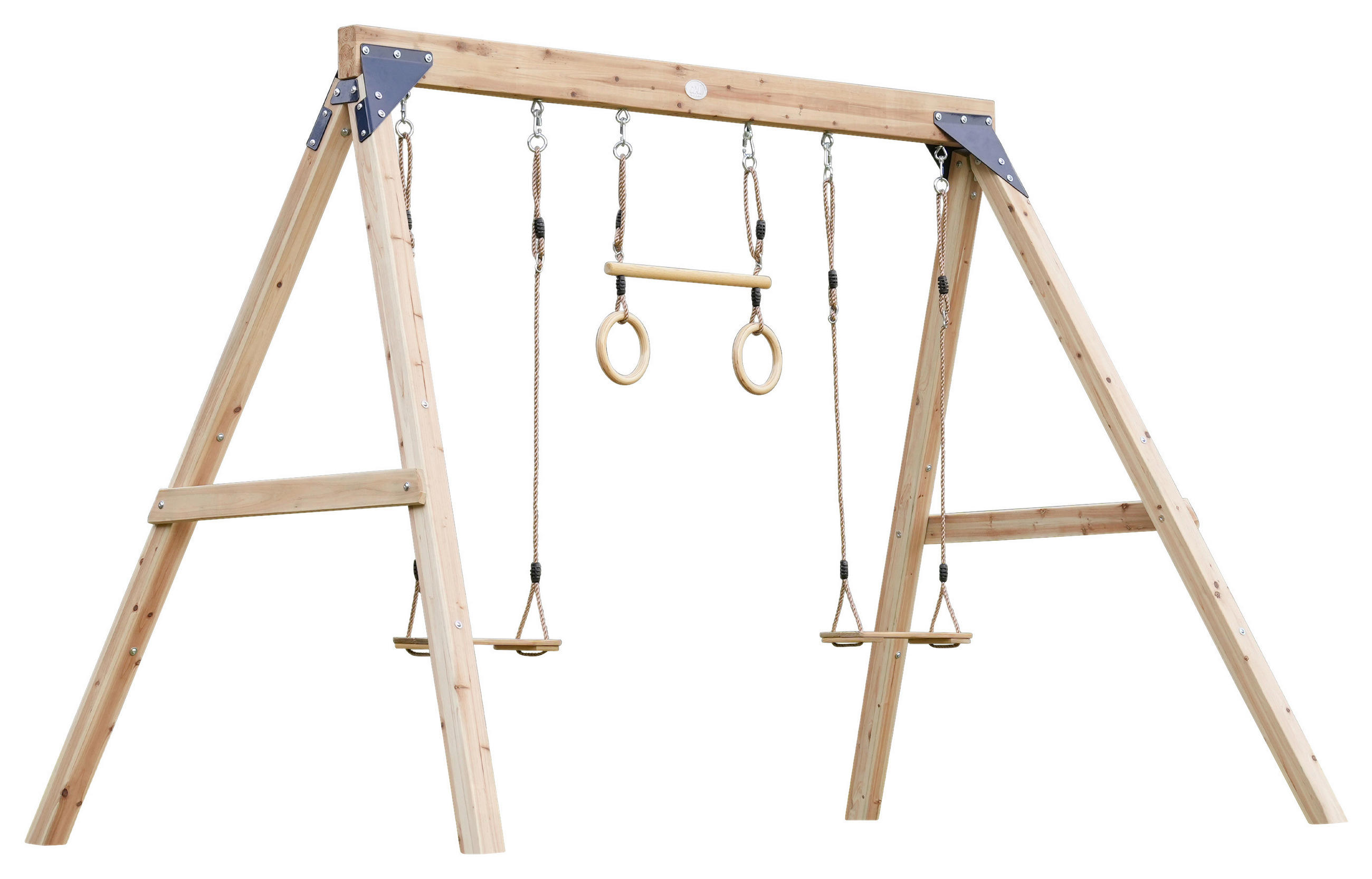 GUNGA - brun, Klassisk, metall/trä (186/208/299cm)