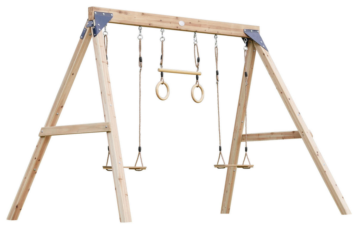 GUNGA - brun, Klassisk, metall/trä (186/208/299cm)