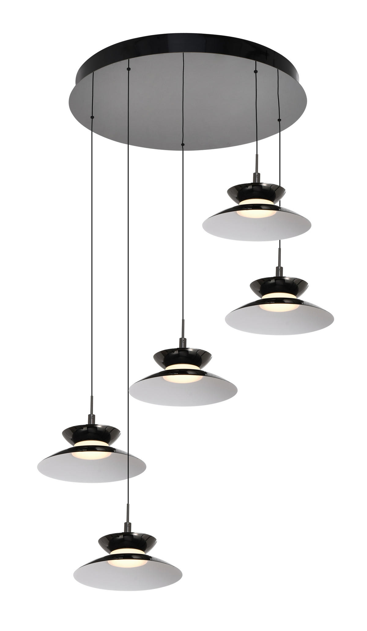 LED-HÄNGELEUCHTE Gubbio 67/150/49 cm  - Schwarzchrom, Design, Metall (67/150/49cm)