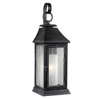 AUßENWANDLEUCHTE Shepherd 17.8/18.4/41.9 cm  - Zinkfarben, KONVENTIONELL, Glas/Kunststoff (17.8/18.4/41.9cm) - Elstead Lighting