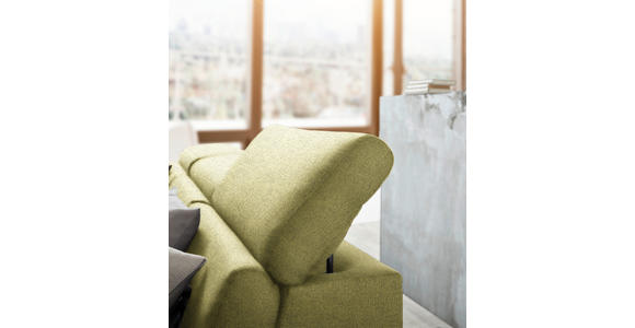 ECKSOFA in Webstoff Grün 167/250 cm - Silberfarben/Grün, Design, Textil/Metall (167/250cm) - Xora