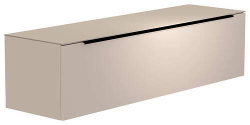 LOWBOARD  in 160/41/45 cm  - Sandfarben/Schwarz, Design, Glas/Holzwerkstoff (160/41/45cm) - Moderano