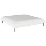 BETT 200/200 cm  in Weiß  - Alufarben/Weiß, Design, Holzwerkstoff/Metall (200/200cm) - Carryhome