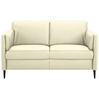 2,5-SITZER in Echtleder Weiss  - Weiss/Schwarz, Design, Leder/Metall (164/84/99cm) - Dieter Knoll