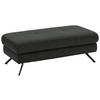 HOCKER in Textil Dunkelgrau  - Dunkelgrau/Schwarz, Design, Textil/Metall (130/47/65cm) - Beldomo System