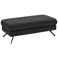 HOCKER in Textil Dunkelgrau  - Dunkelgrau/Schwarz, Design, Textil/Metall (130/47/65cm) - Beldomo System