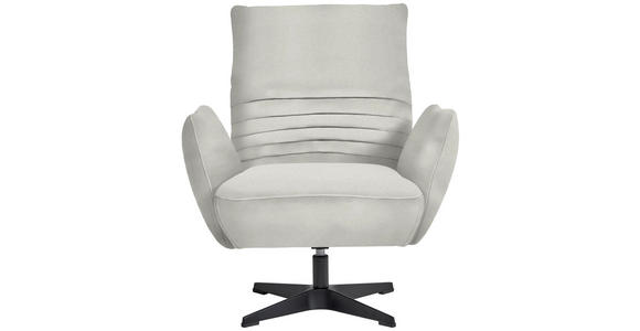 SESSEL in Teddystoff Weiß  - Schwarz/Weiß, Design, Textil/Metall (60/94/86cm) - Dieter Knoll