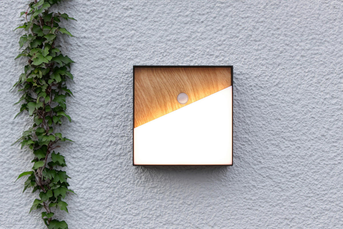 AKKU-WANDLEUCHTE - Natur, Metall (15/15/4cm)