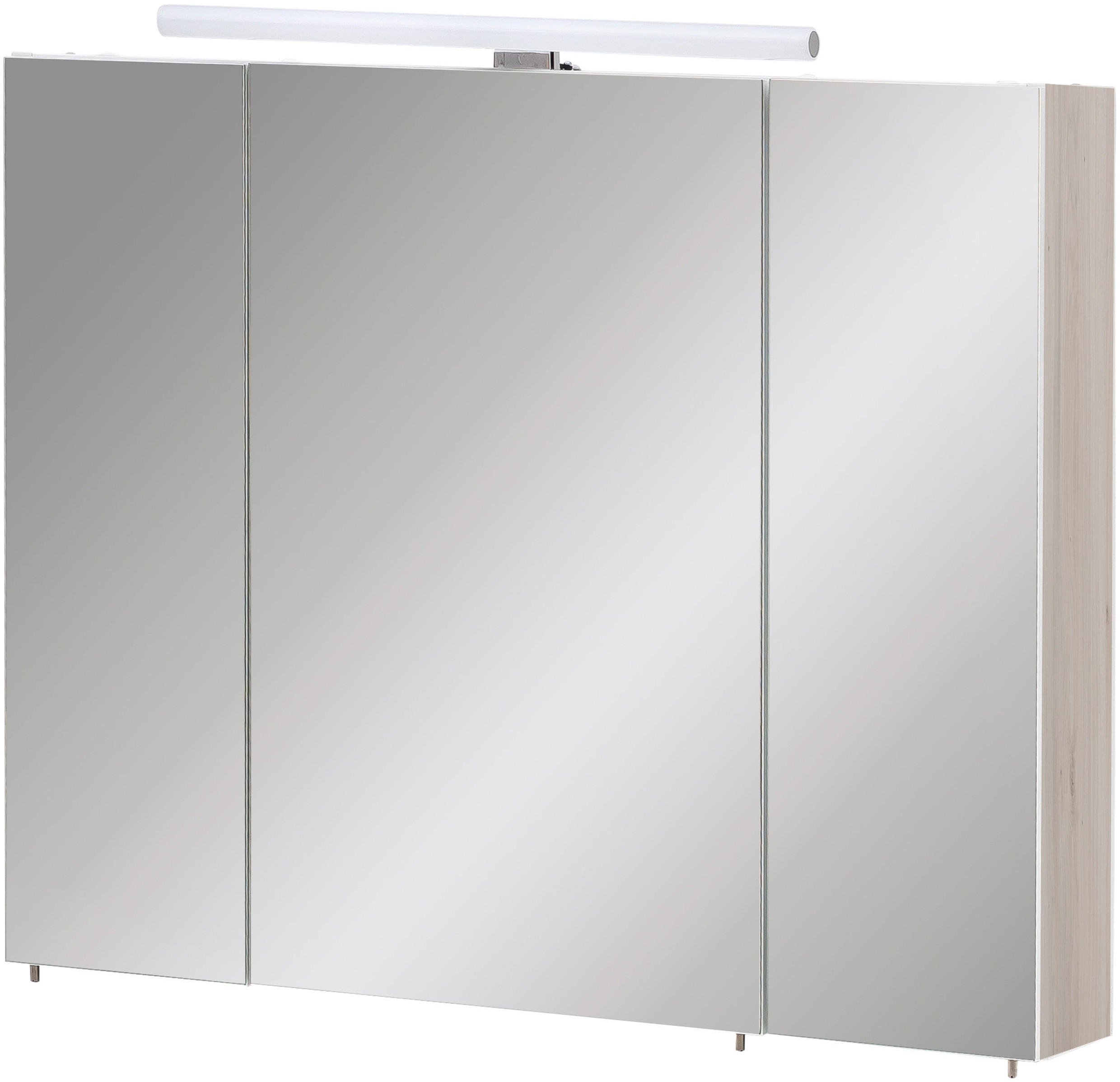 SPIEGELSCHRANK 80/70,4/16 cm  - Sandfarben/Chromfarben, MODERN, Glas/Holzwerkstoff (80/70,4/16cm) - Stylife