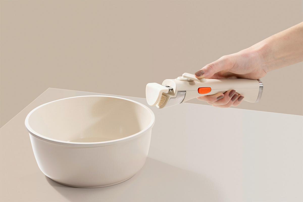 KOCHTOPFSET SHARE PLAY 10-teilig  - Beige/Schwarz, Basics, Glas/Metall (30.3/32/32.6cm) - Masterpro