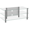 Phonotisch in Klar/ - Klar/Silberfarben, Konventionell, Glas/Metall (110/45/42cm) - MID.YOU