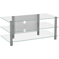 Phonotisch in Klar/ - Klar/Silberfarben, Konventionell, Glas/Metall (110/45/42cm) - MID.YOU
