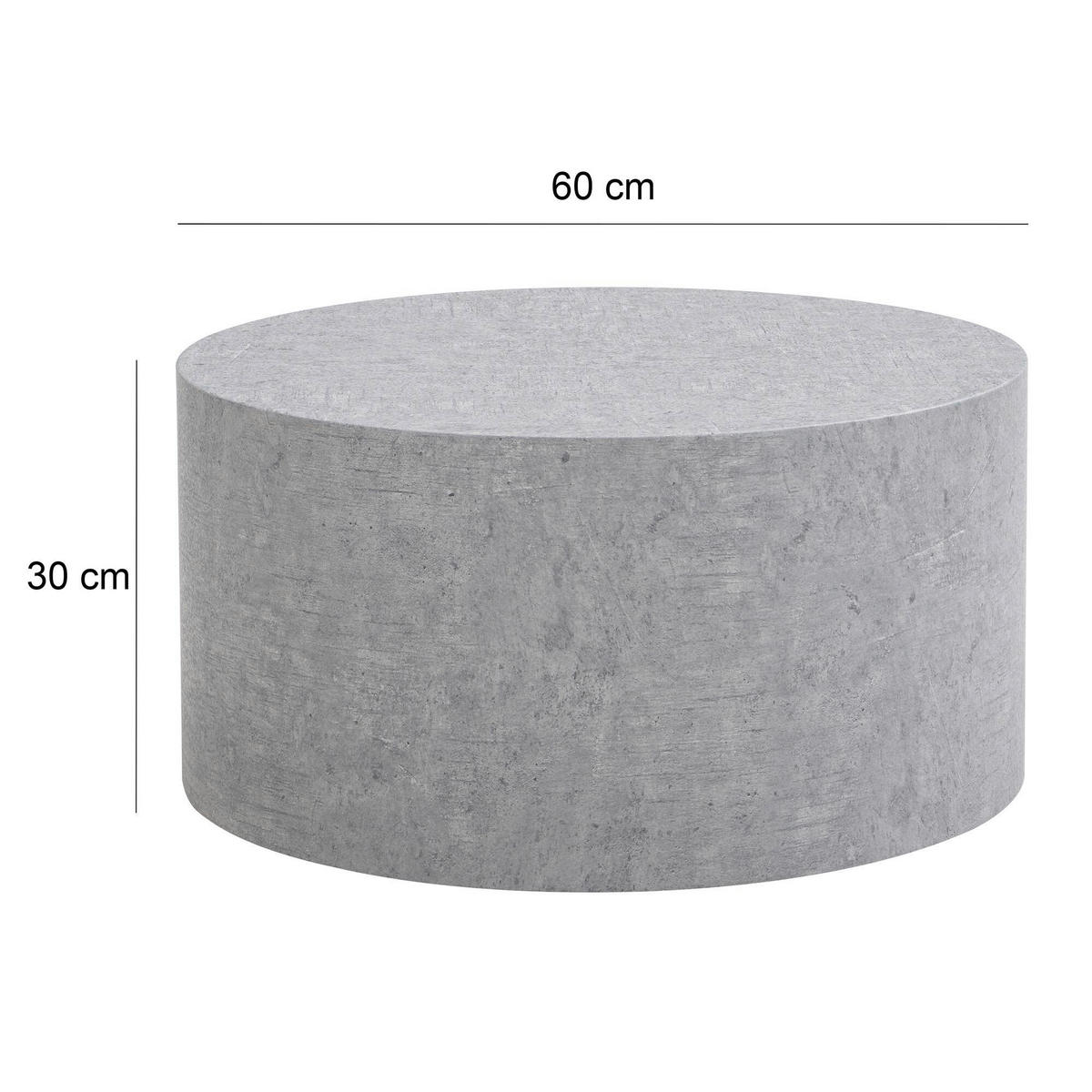 COUCHTISCH in Holzwerkstoff 60/60/30 cm  - Grau, Design, Holzwerkstoff (60/60/30cm) - Livetastic