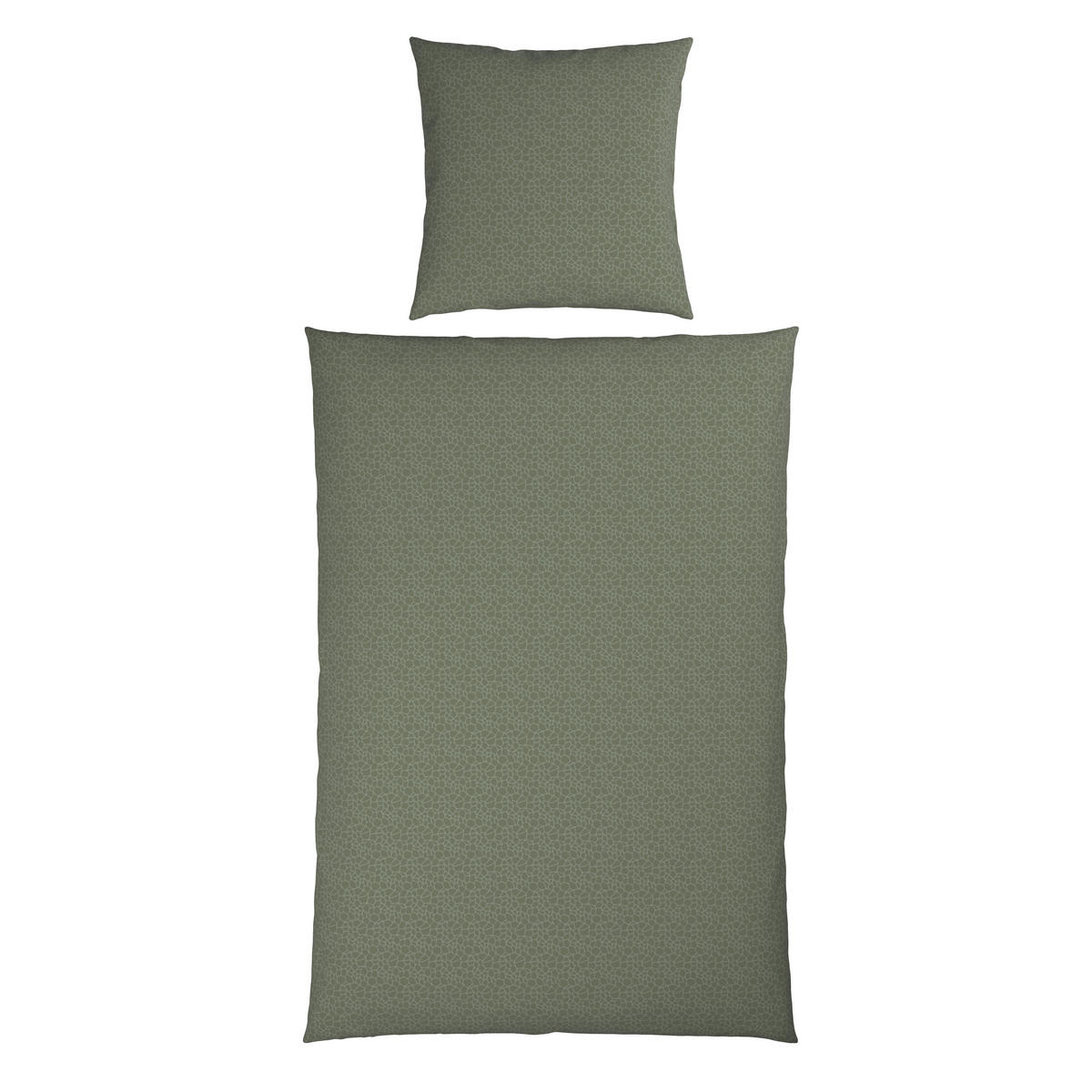 BETTWÄSCHE 2-teilig Mikrofaser 135/200 cm  - Salbeigrün, Design, Textil (135/200cm) - Esposa